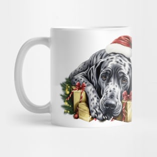 Lazy Great Dane Dog at Christmas Mug